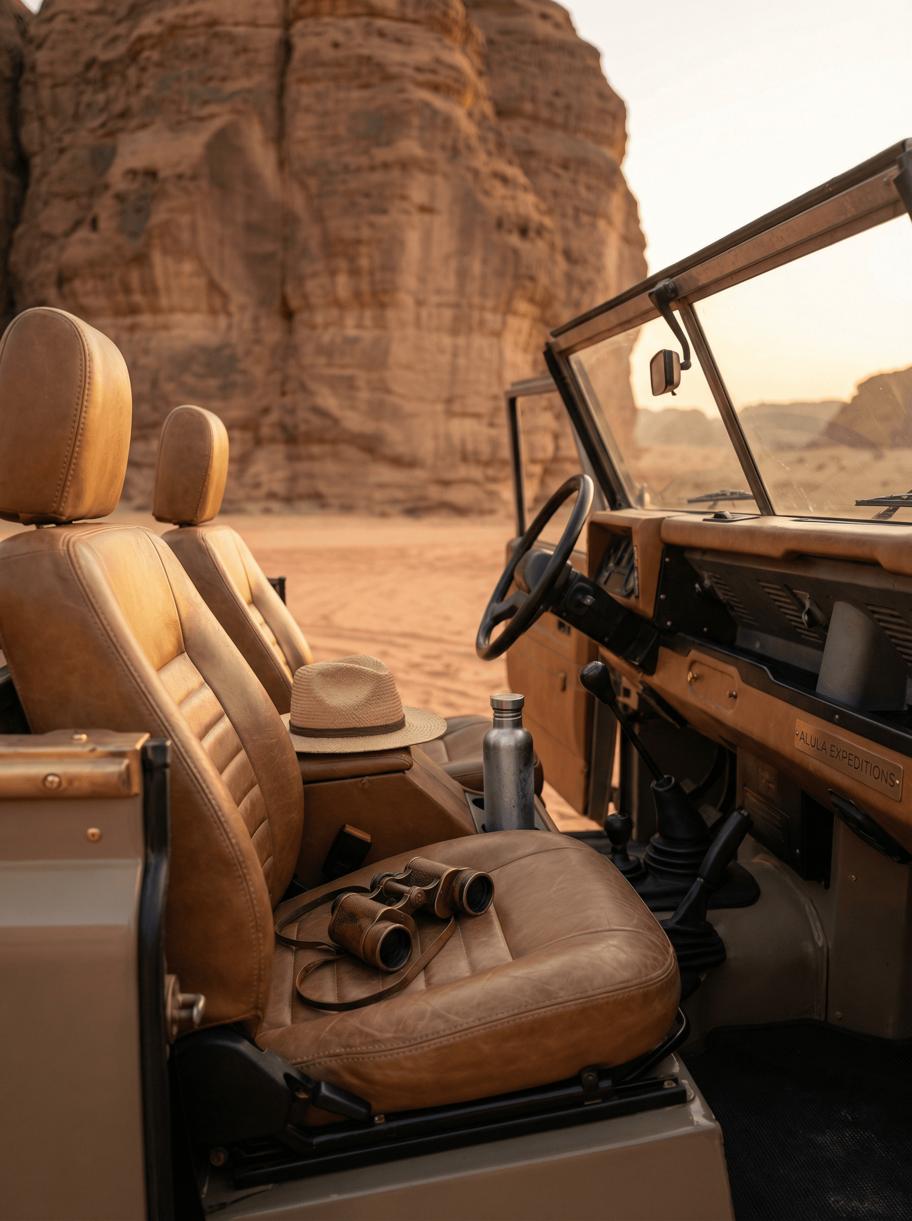 Luxury 4x4 vehicle with expert guide