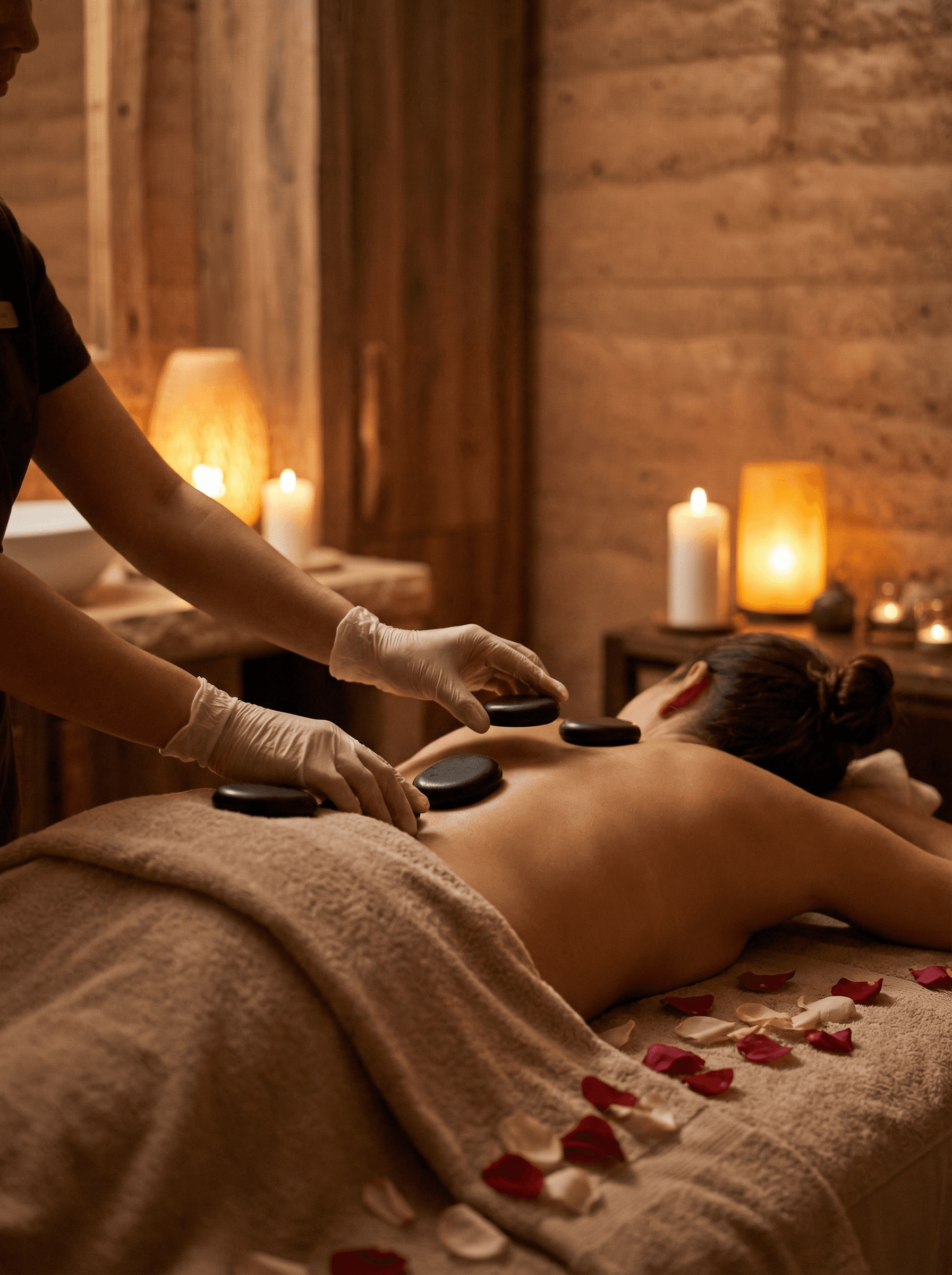 Treatments featuring hand-harvested frankincense, desert rose oil, and mineral-rich volcanic clay