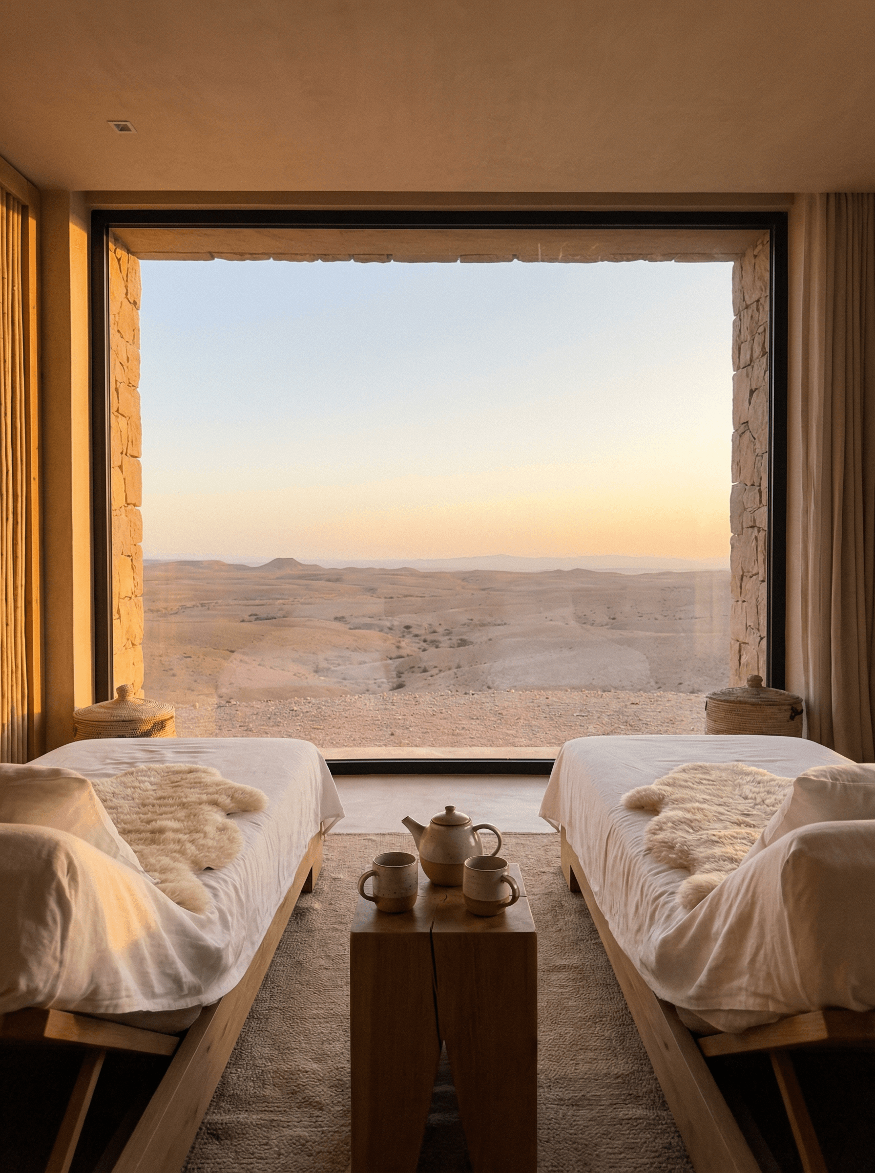 Welcome ritual with herbal tea and traditional refreshments