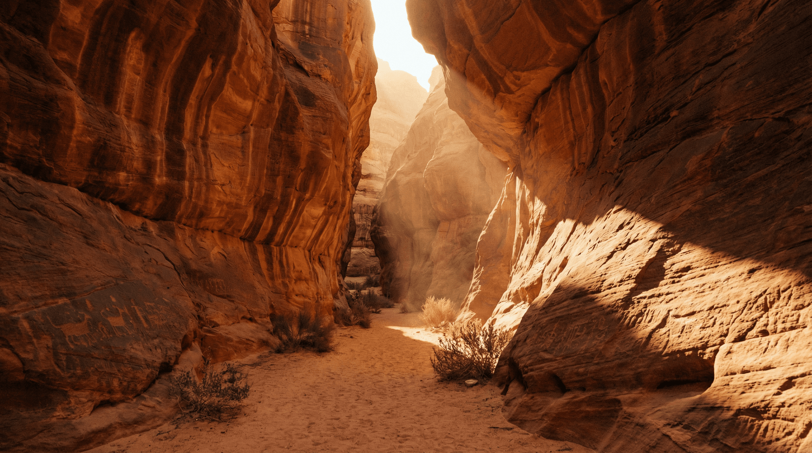Suite bathroom with desert view